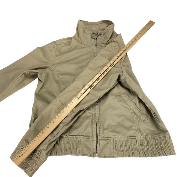 Columbia Jacket Womens Large Tan Lined Long Sleeve Mock Neck Full Zip Front - Picture 3 of 16